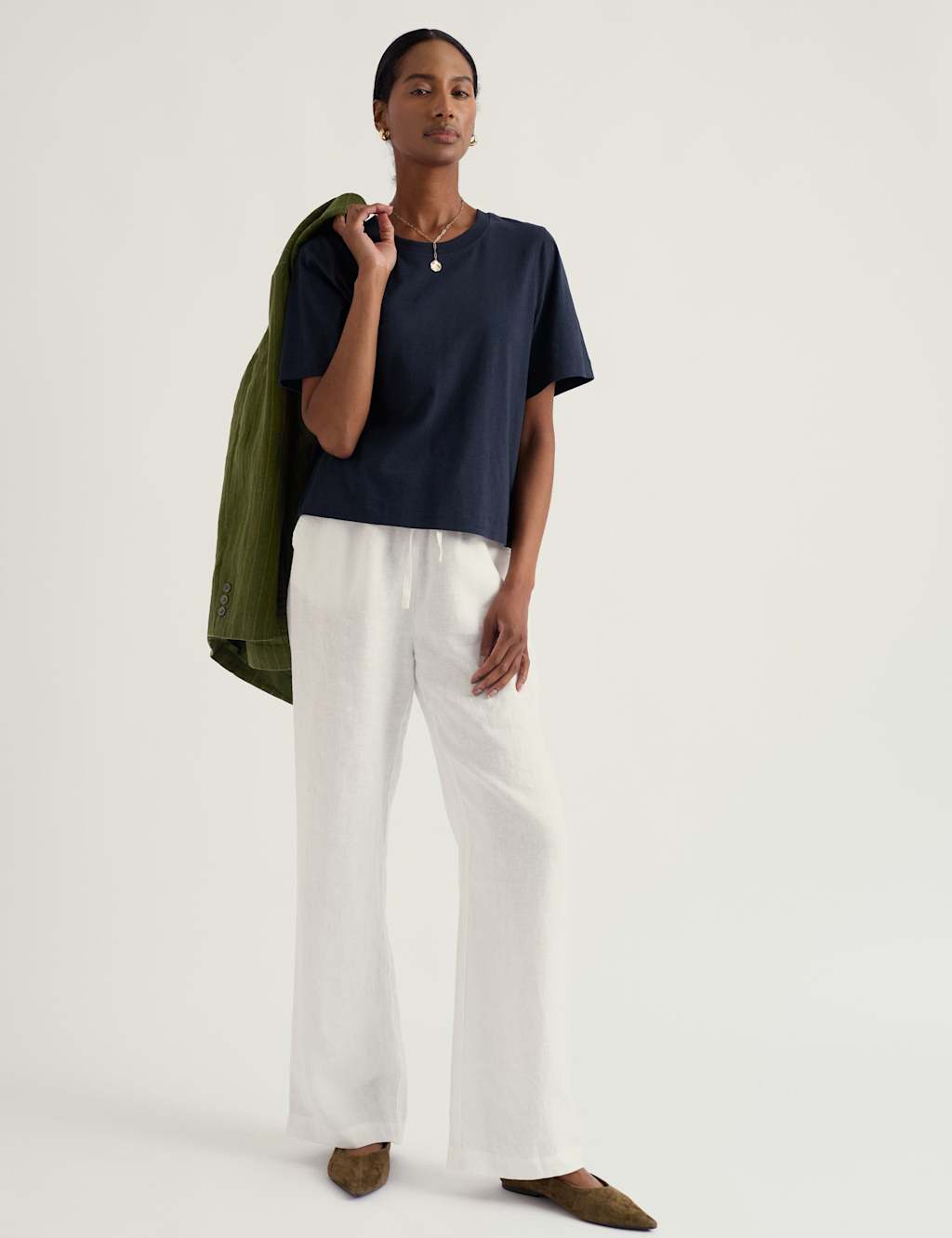 Seasalt Cornwall Women's Pure Cotton Relaxed T-Shirt - 8 - Navy - Available at M&S