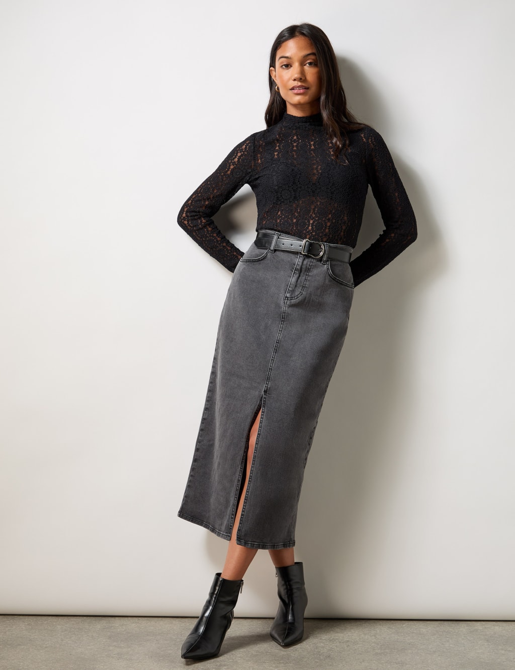 Grey skirt m&s outlet