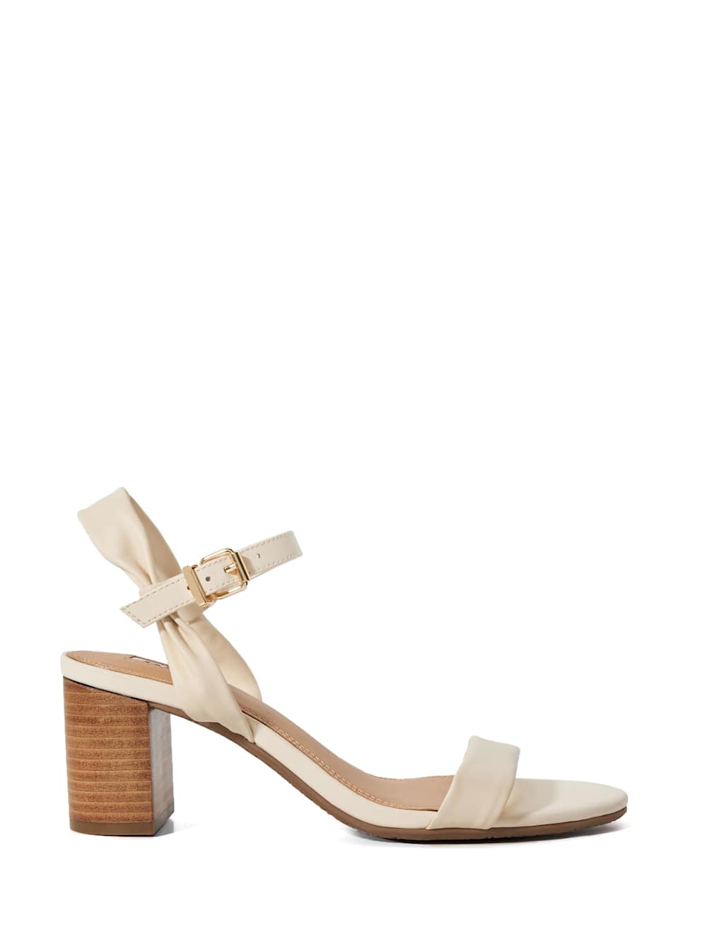 Wide Fit Leather Block Heel Sandals