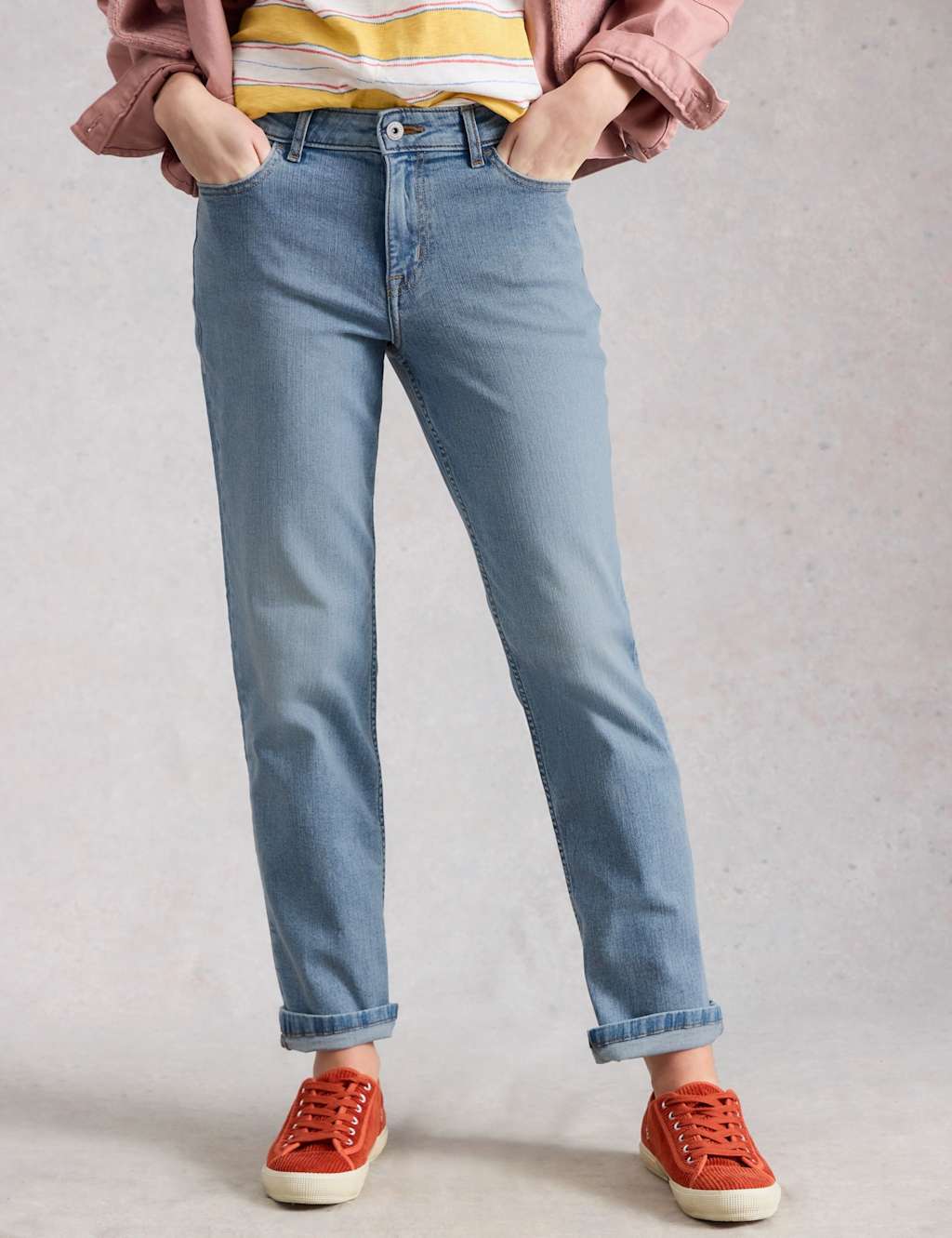 White Stuff Women's Mid Rise Straight Leg Jeans - 16 - Denim - Available at M&S