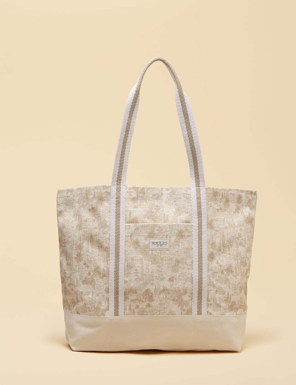 Joules Women's Pure Cotton Toile Print Tote Bag - Natural Mix - Available at M&S