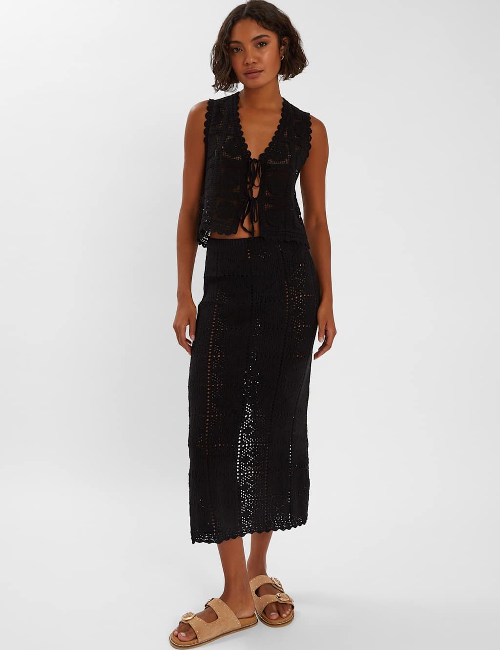 Cotton Rich Crochet Waistcoat