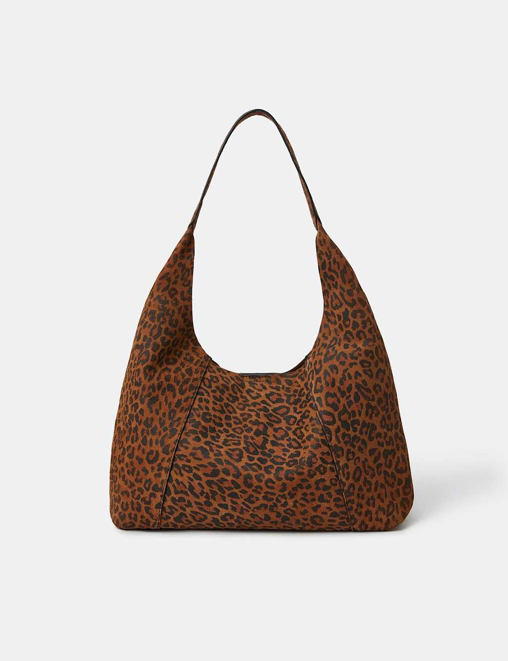 Suede Animal Print Shoulder Bag
