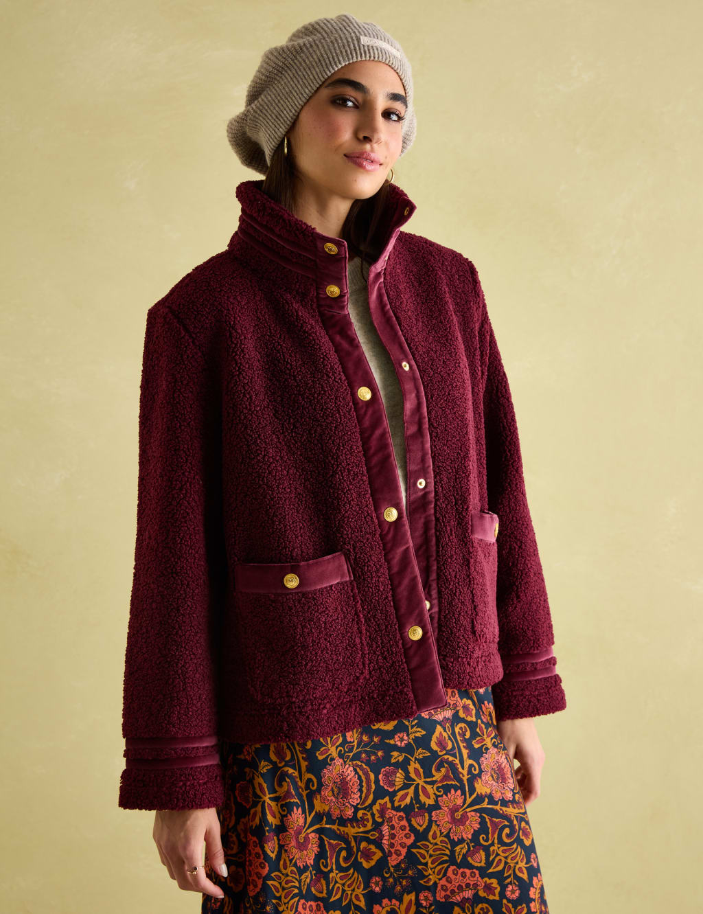 High Neck Fleece Jacket
