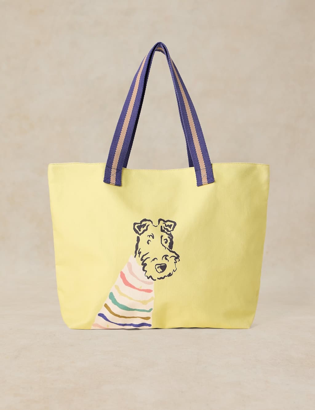 White Stuff Women's Pure Cotton Dog Graphic Tote Bag - Green Mix - Available at M&S