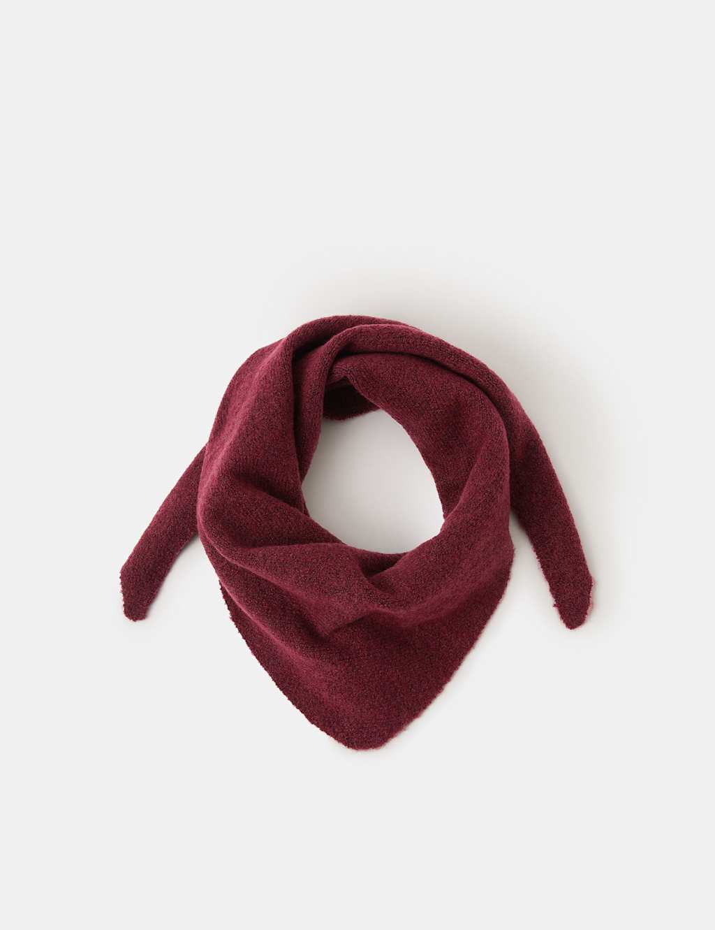 ACCESSORIZE Knitted Large Triangle Scarf Burgundy