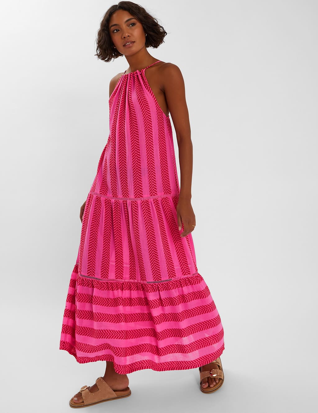 Pure Cotton Jacquard Maxi Beach Dress