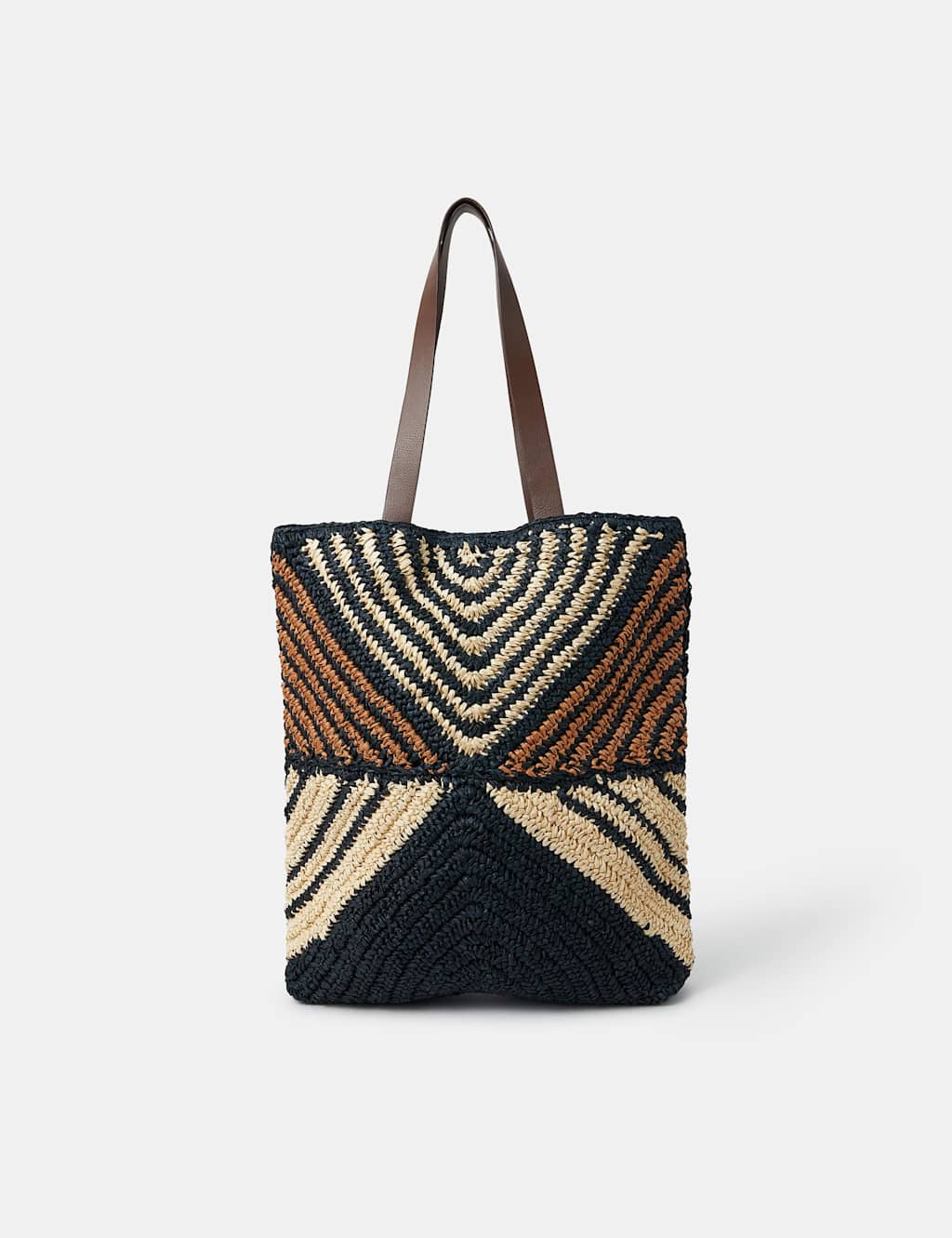 Raffia Aztec Shoulder Bag