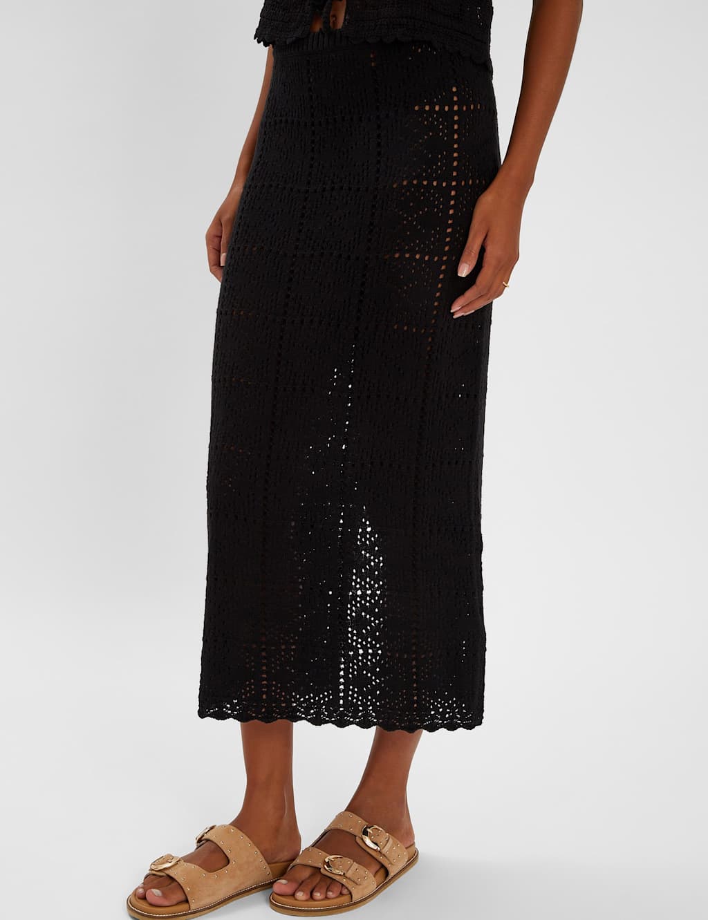 Pure Cotton Crochet Maxi Beach Skirt