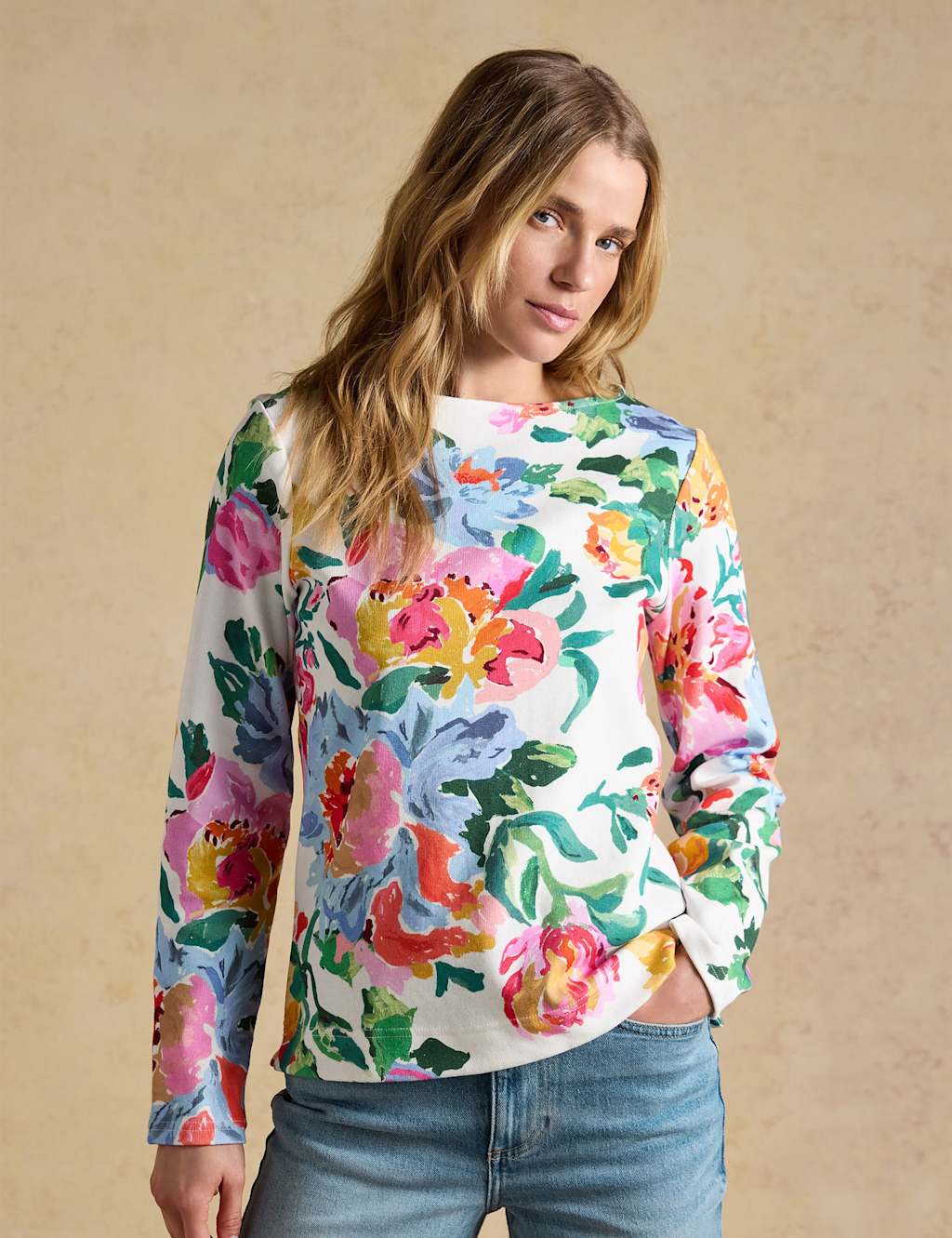 Joules Women's Pure Cotton Printed Top - 12 - Multi - Available at M&S