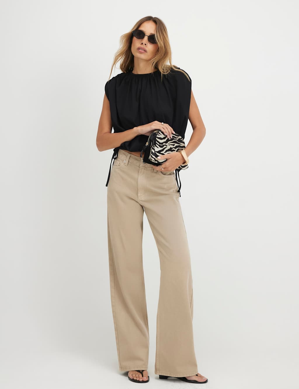 River Island Women's Relaxed Mid Rise Straight Leg Jeans - 20 - Beige - Available at M&S