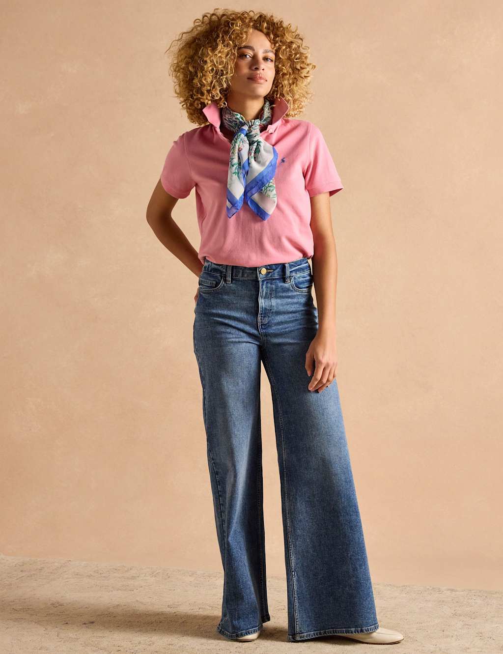 Pure Cotton Collared Polo Shirt