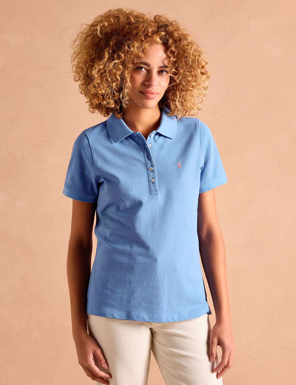 Pure Cotton Collared Polo Shirt