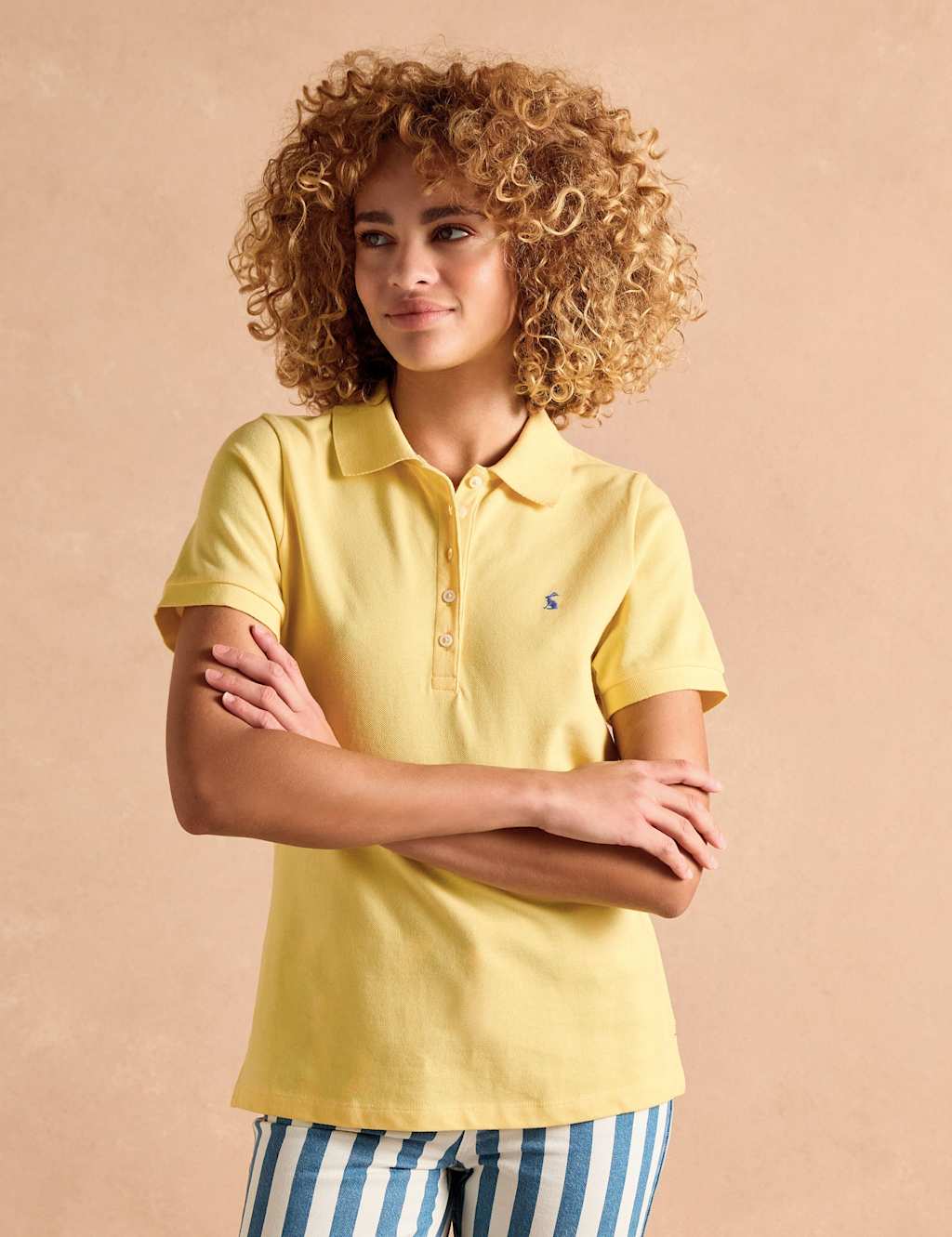 Pure Cotton Collared Polo Shirt