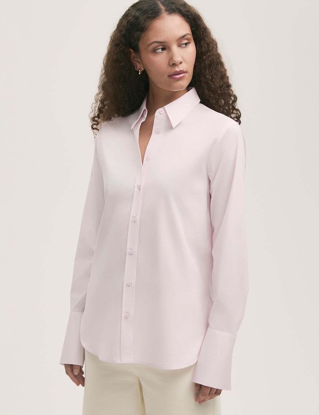 Finery London Women's Cotton Rich Collared Shirt - 16 - Pink - Available at M&S