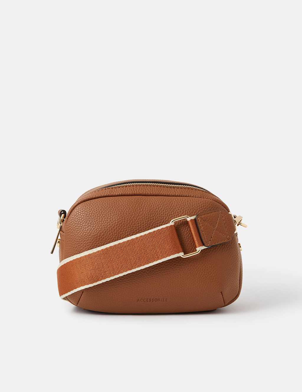 ACCESSORIZE Faux Leather Camera Bag Tan