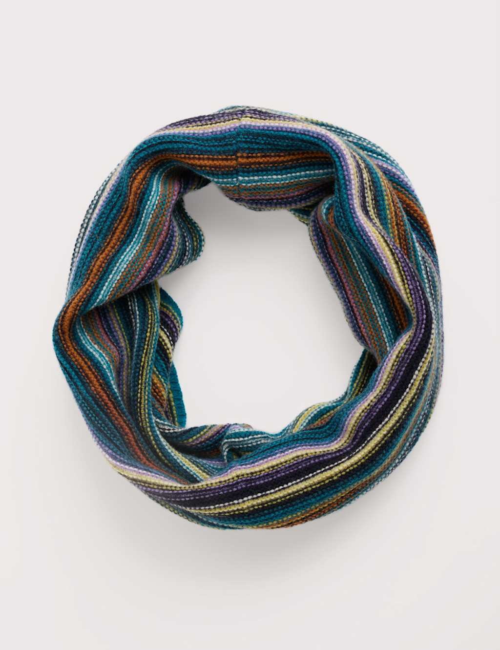 Seasalt Cornwall Wool Rich Striped Snood Multi