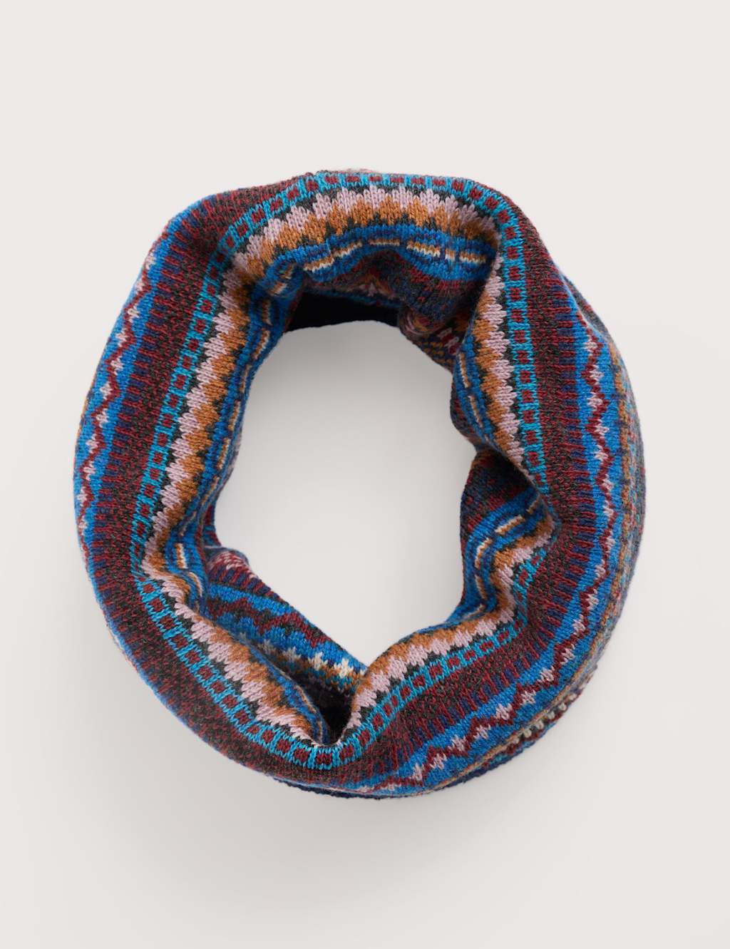 Seasalt Cornwall Knitted Jacquard Snood with Merino Wool Multi