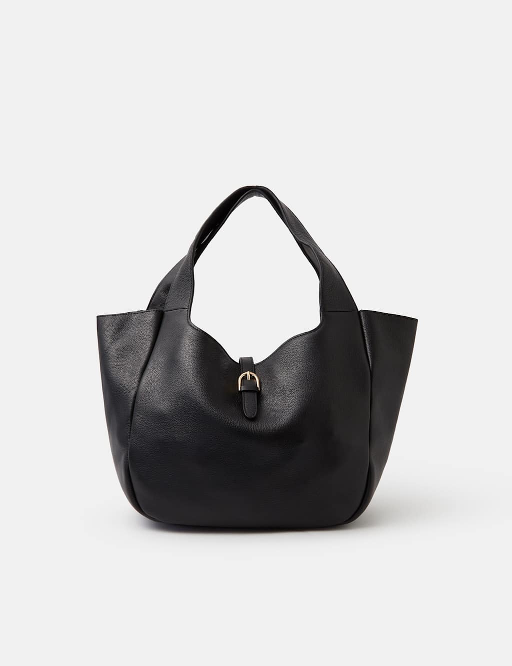 Accessorize Women's Leather Shoulder Bag - Black - Available at M&S