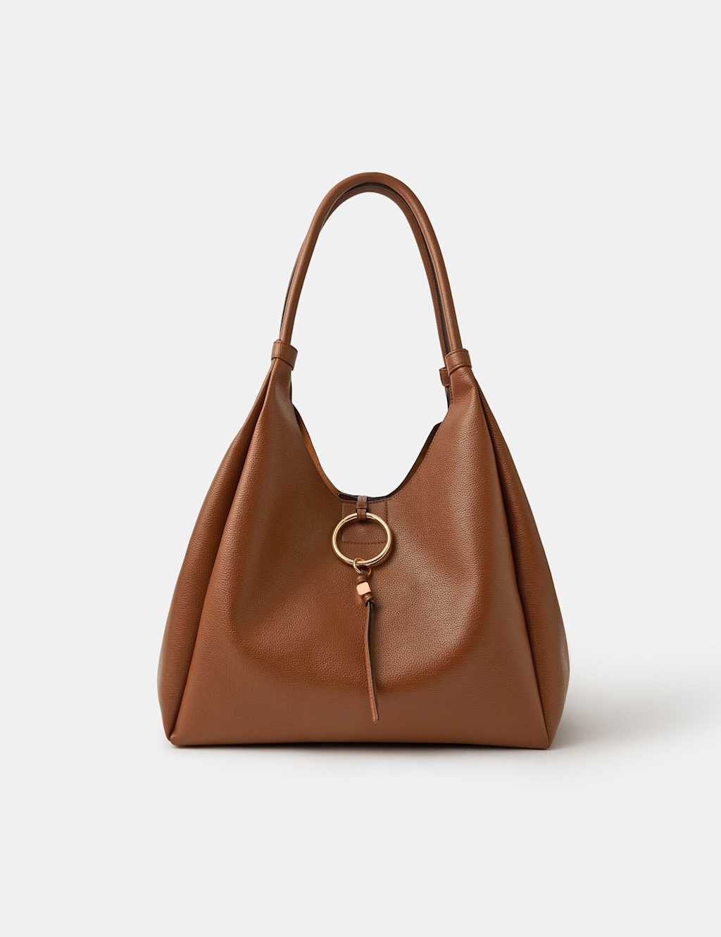 ACCESSORIZE Ring Tassel Shoulder Bag Tan