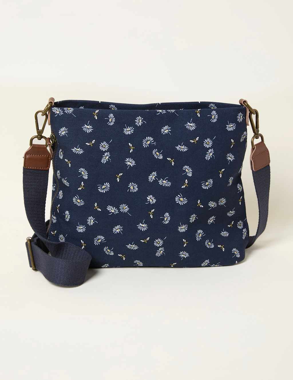 Fatface Women's Pure Cotton Geometric Cross Body Bag - Blue Mix - Available at M&S