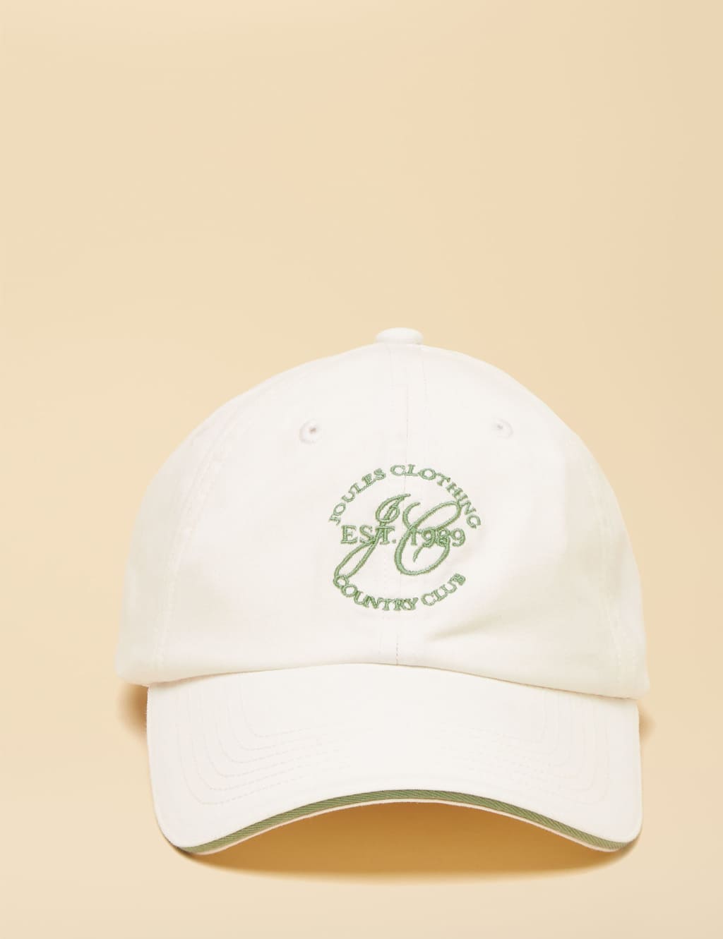 Joules Women's Pure Cotton Embroidered Baseball Cap - White - Available at M&S