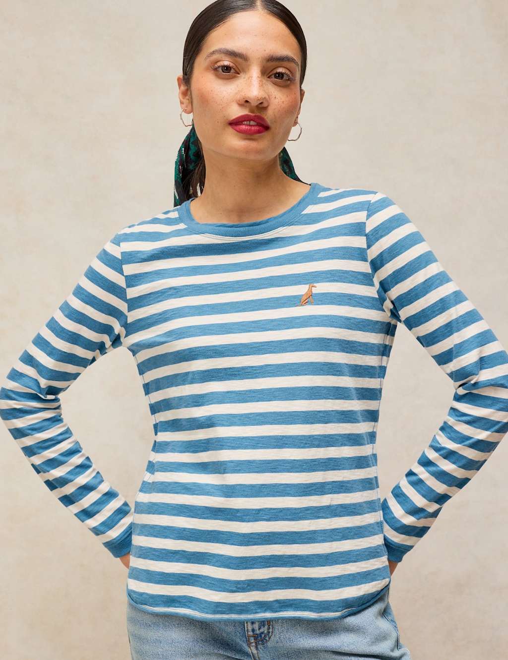 White Stuff Women's Pure Cotton Striped T-Shirt - 16 - White Mix - Available at M&S