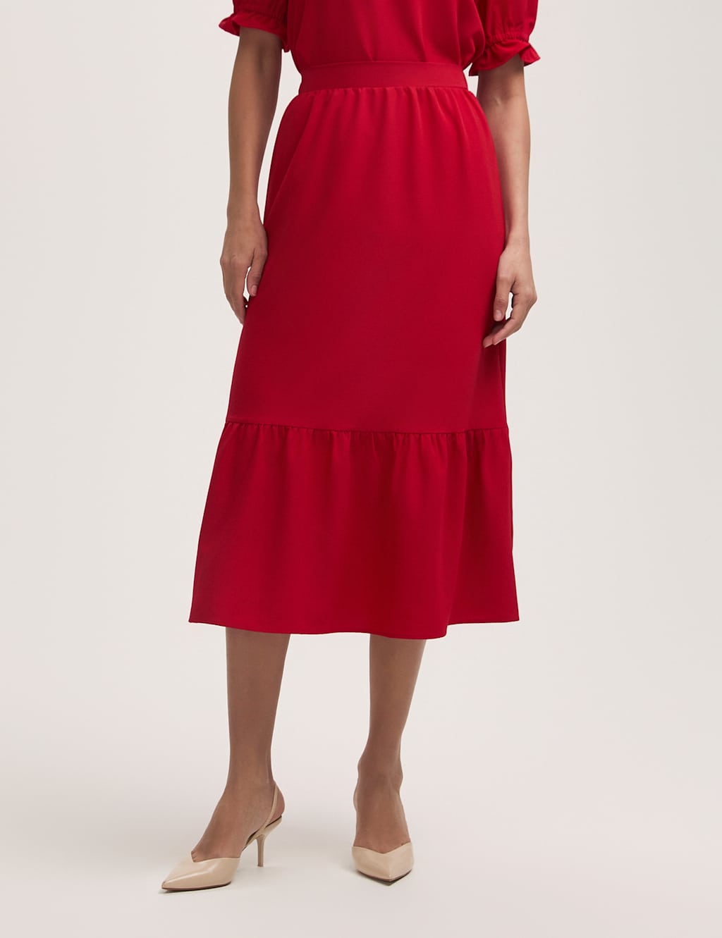 Finery London Women's Crepe Midi Tiered Skirt - 16 - Available at M&S