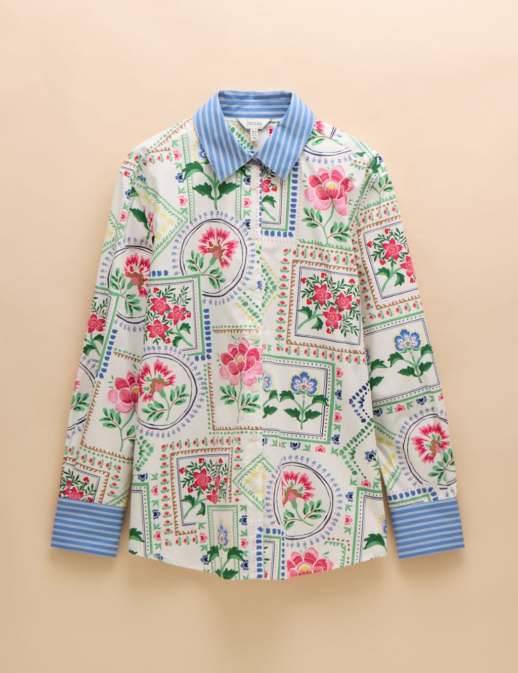 Pure Cotton Floral Collared Relaxed Shirt