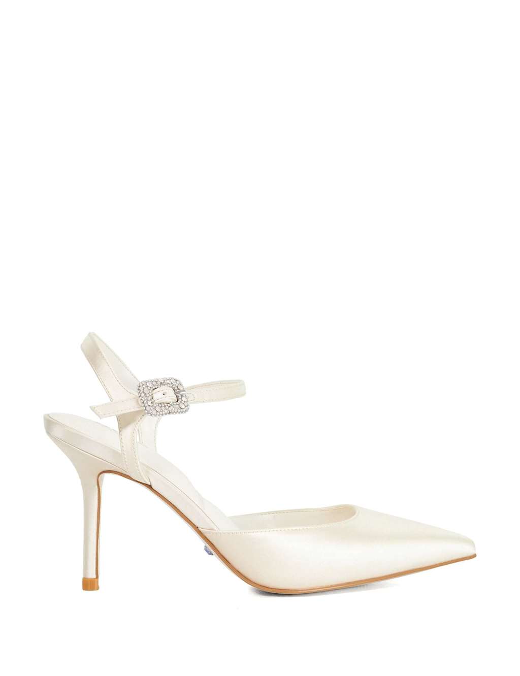 Dune London Women's Wide Fit Metallic Stiletto Heel Court Shoes - 5 - Ivory - Available at M&S