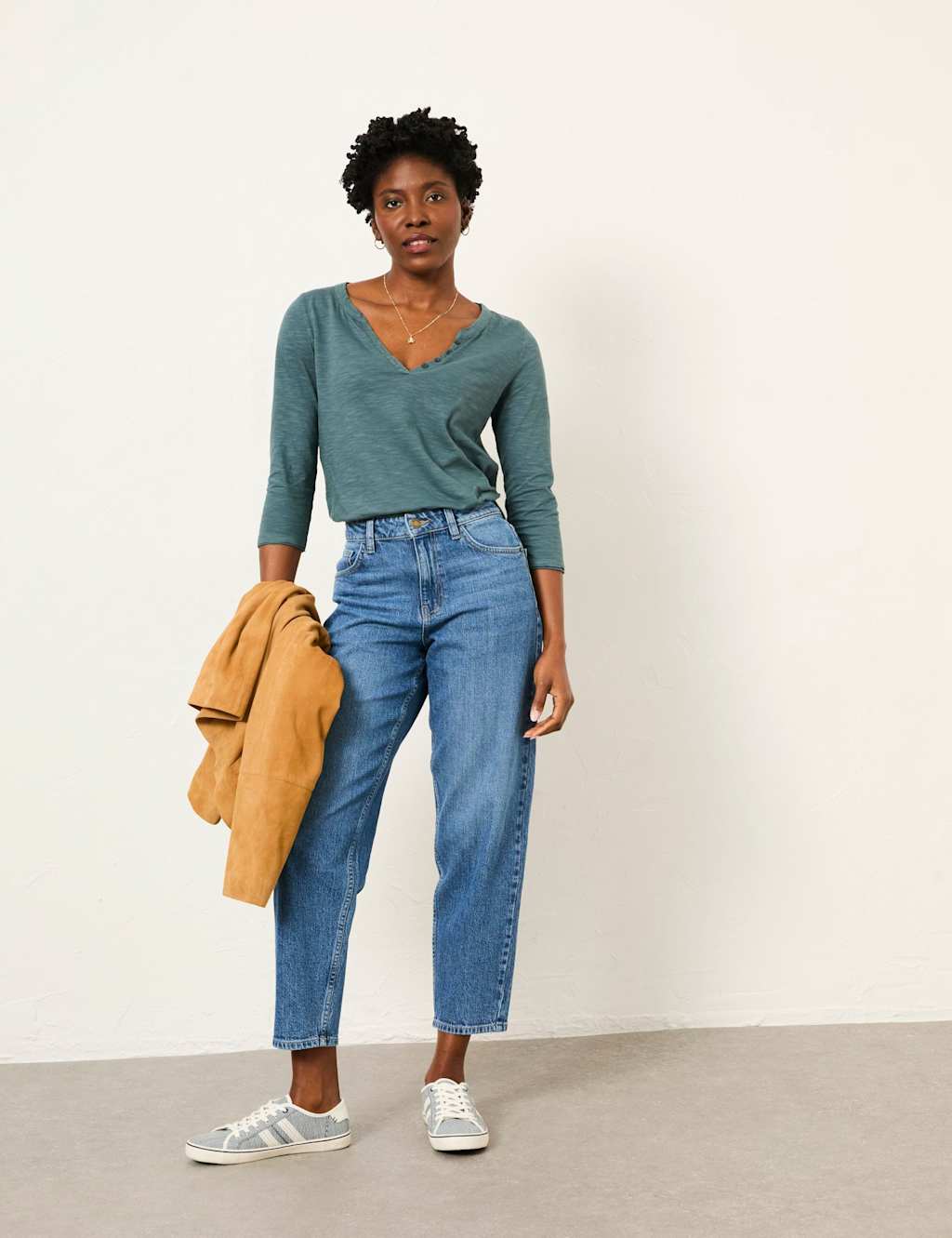 Fatface Women's Mid Rise Cigarette Ankle Grazer Jeans - 12 - Denim - Available at M&S