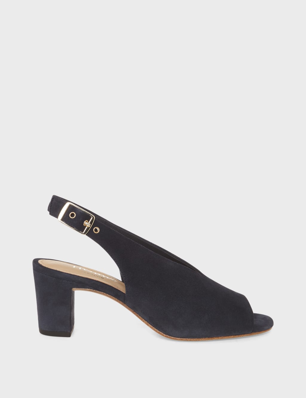 Suede Block Heel Slingback Sandals