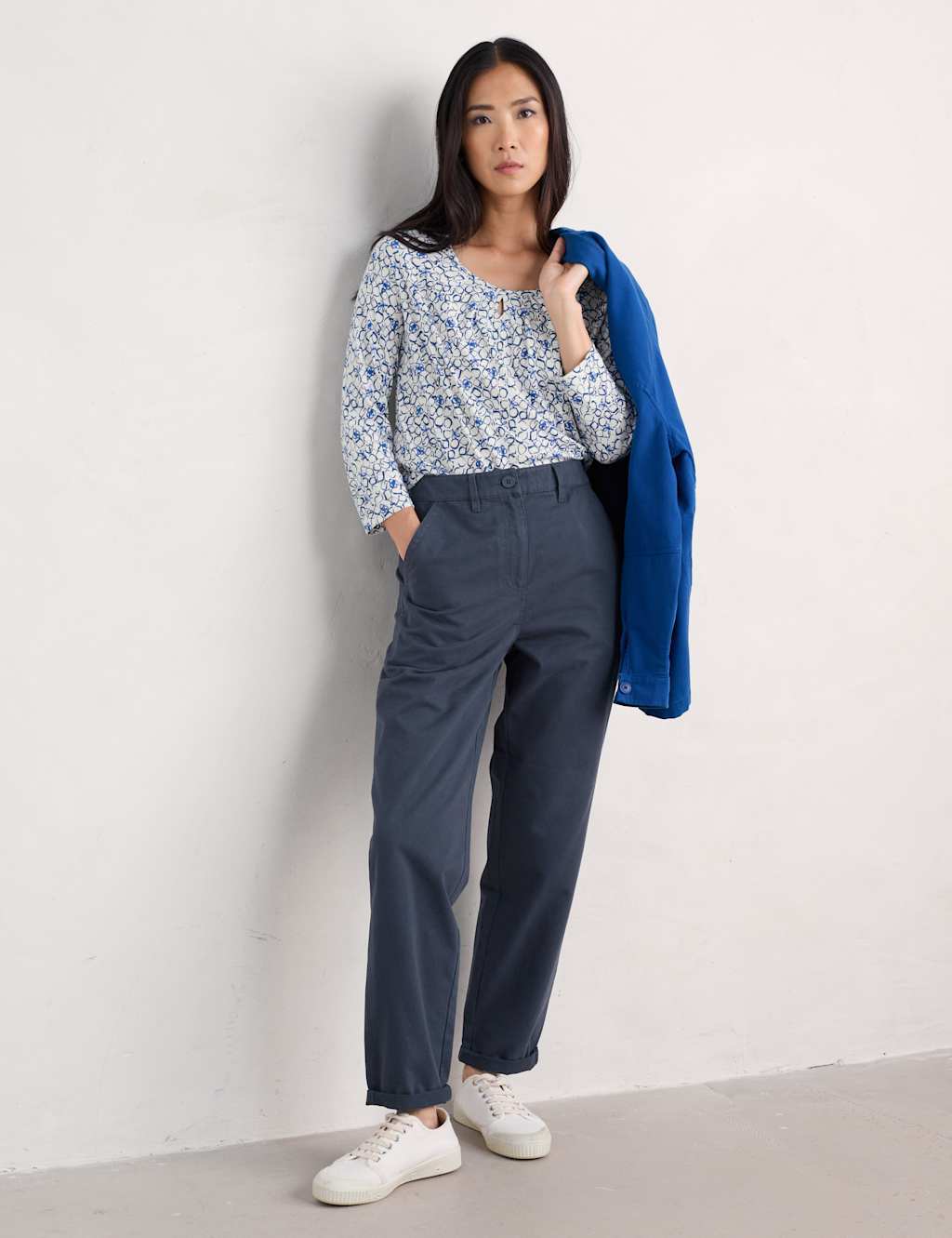 Cotton Blend Geometric Top