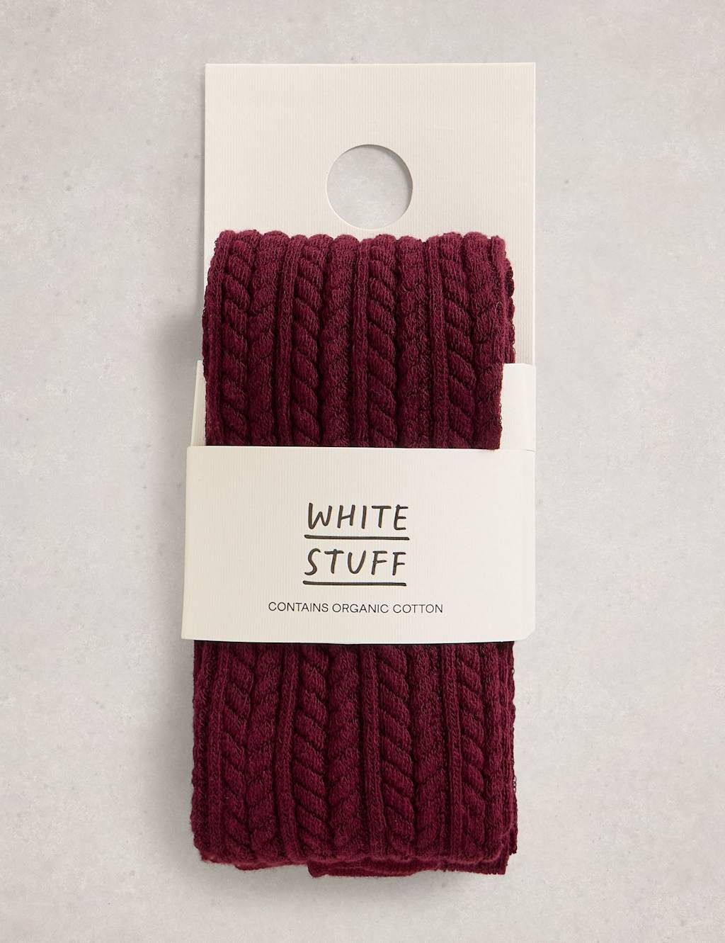 White Stuff Cotton Rich Matt Tights Purple