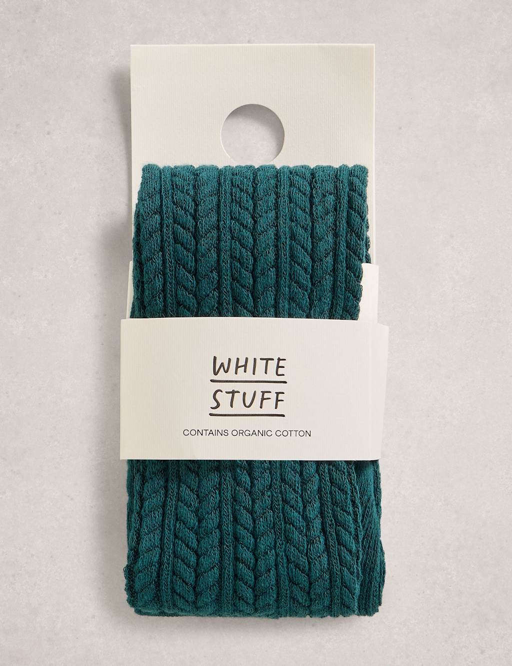 White Stuff Cotton Rich Matt Tights Teal