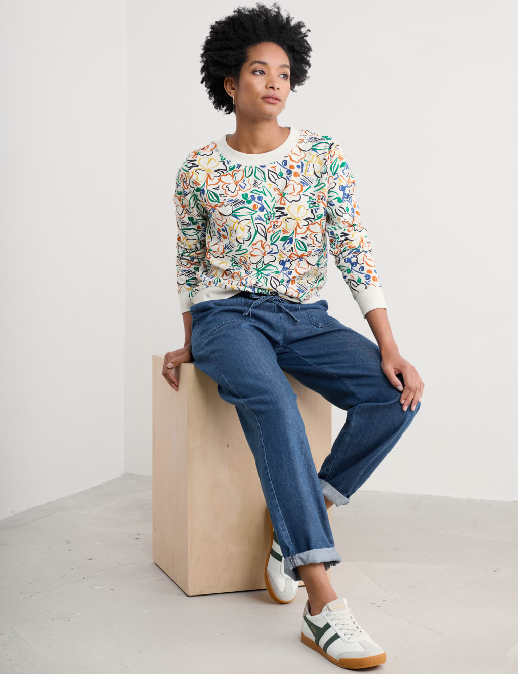 Pure Cotton Floral Sweatshirt