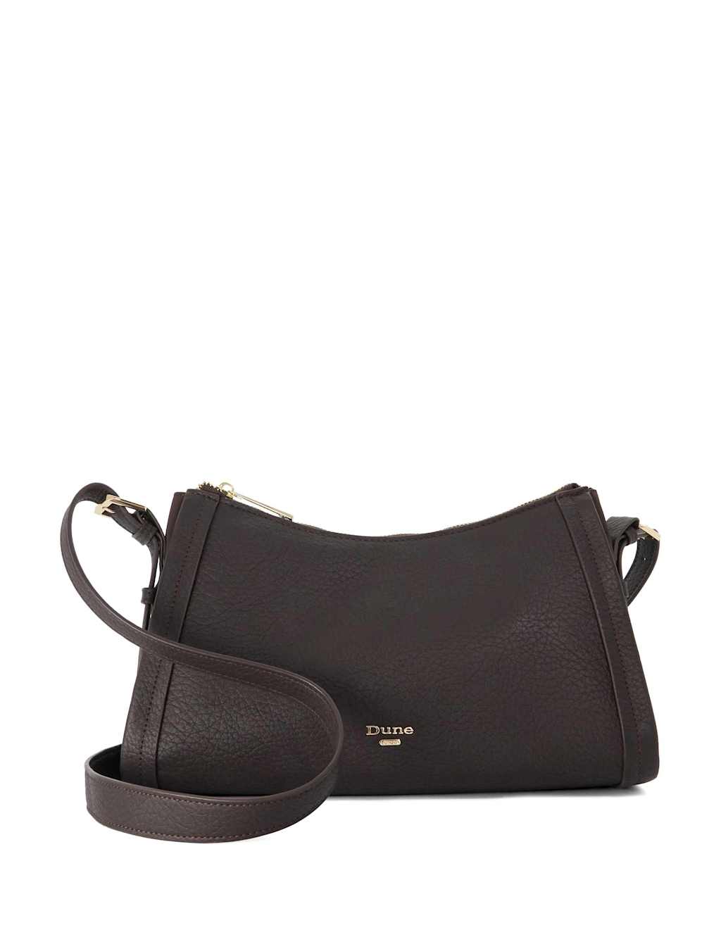 Dune London Women's Curved Shoulder Bag - Dark Brown - Available at M&S