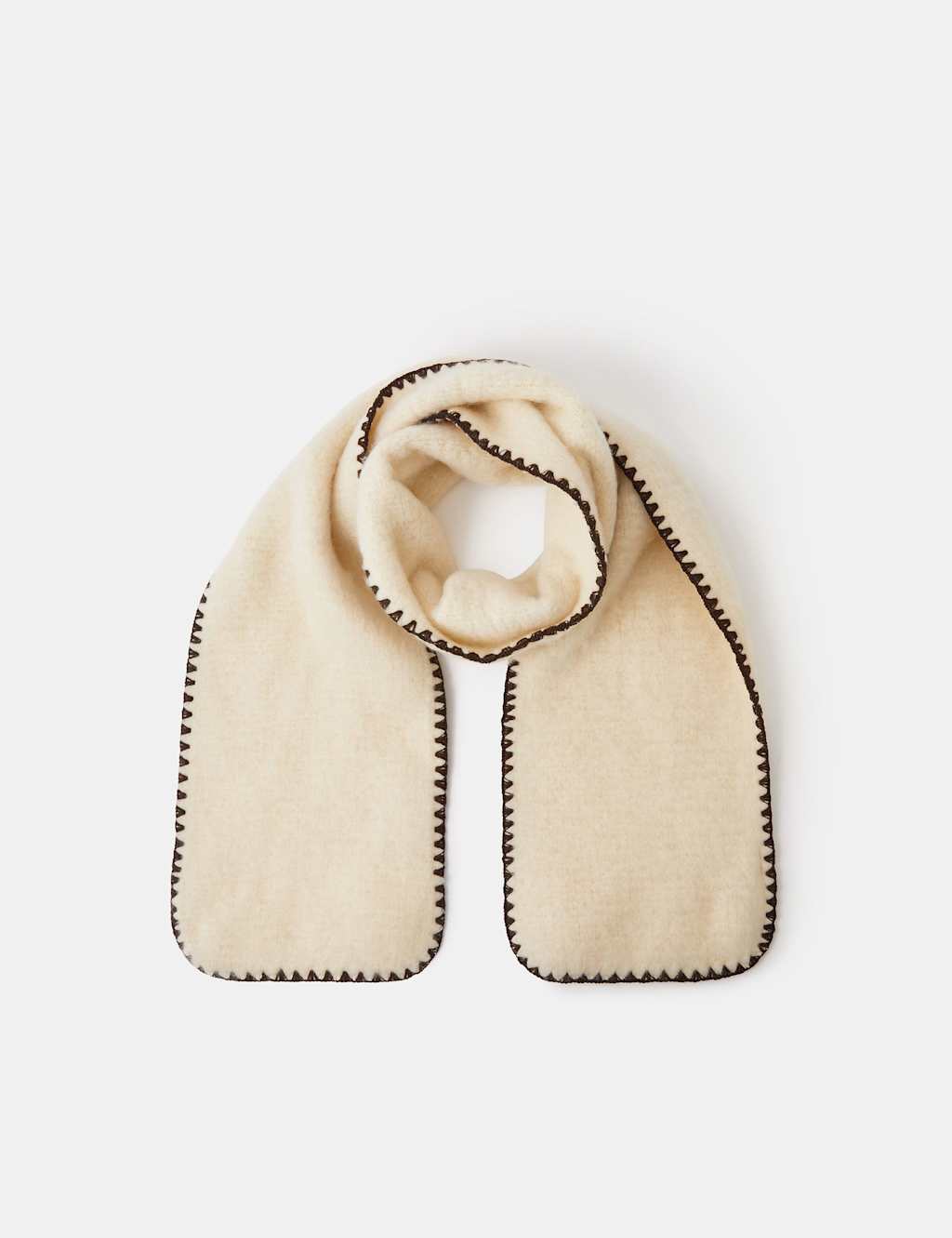 ACCESSORIZE Fluffy Stitch Edge Scarf Natural