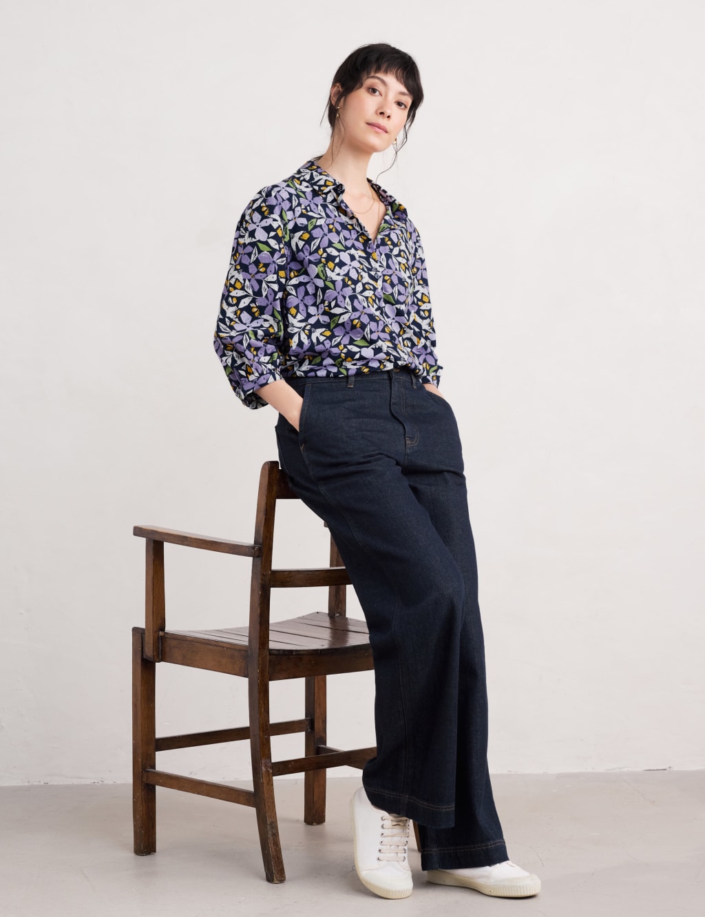 Pure Cotton Floral Blouse