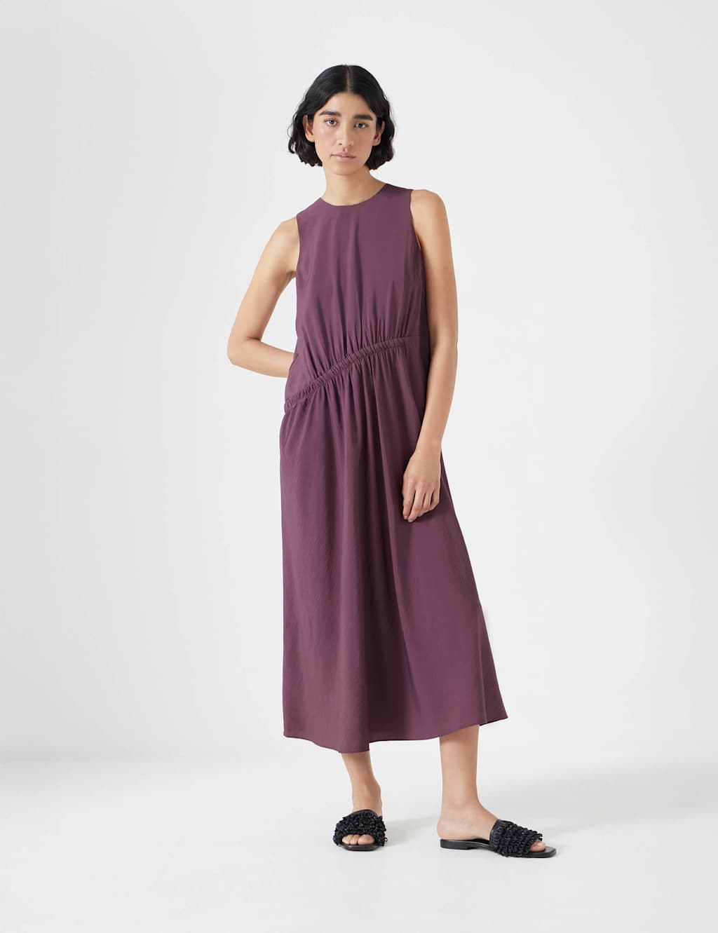 Sleeveless Midi Waisted Dress