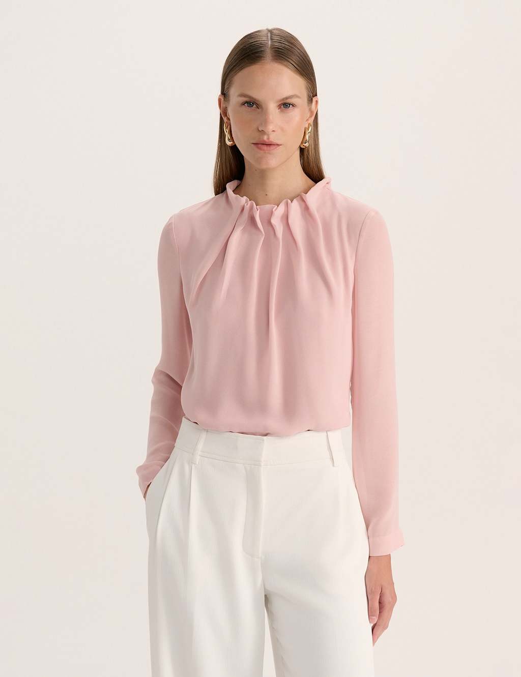 SABA High Neck Top Light Pink