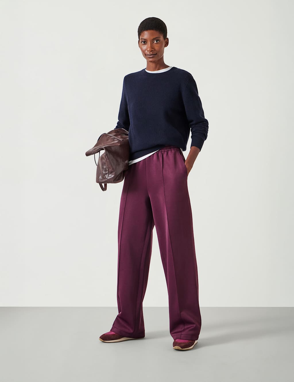 Elasticated Waist Wide Leg Joggers