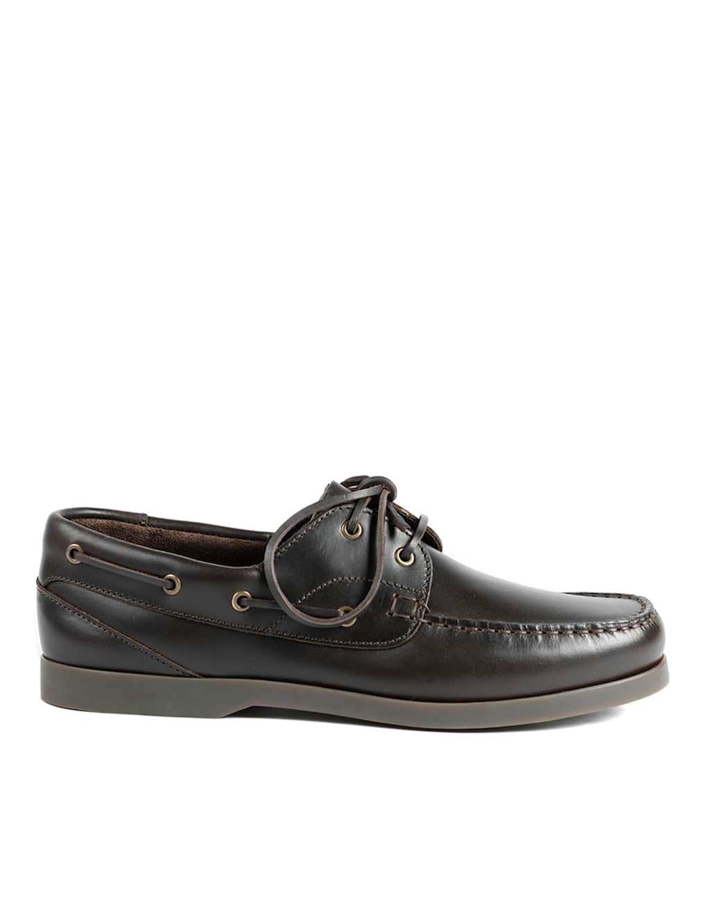 Jones Bootmaker Men's Leather Lace Up Boat Shoes - 8 - Dark Brown - Available at M&S