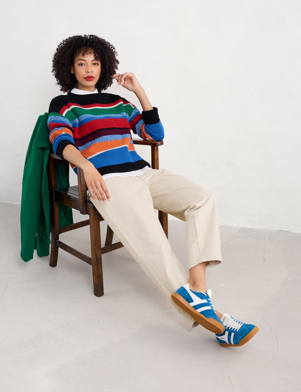 Merino Wool Rich Striped Jumper