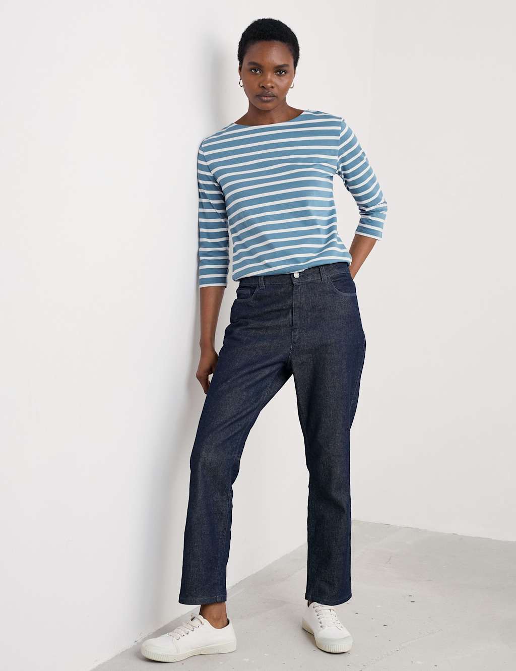 Seasalt Cornwall Women's Pure Cotton Striped Top - 18 - Blue Mix - Available at M&S