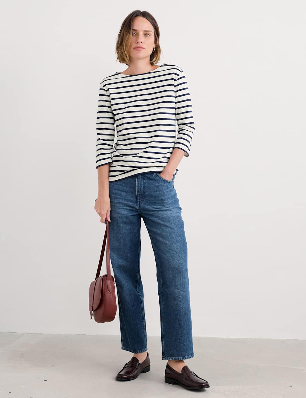 Seasalt Cornwall Women's Pure Cotton Striped Top - 18 - White Mix - Available at M&S
