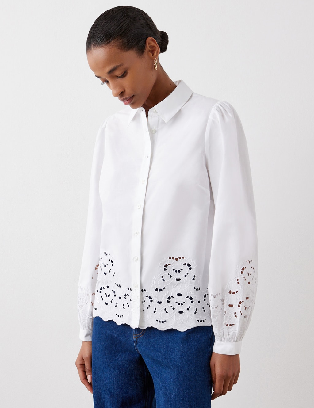 Pure Cotton Embroidered Shirt