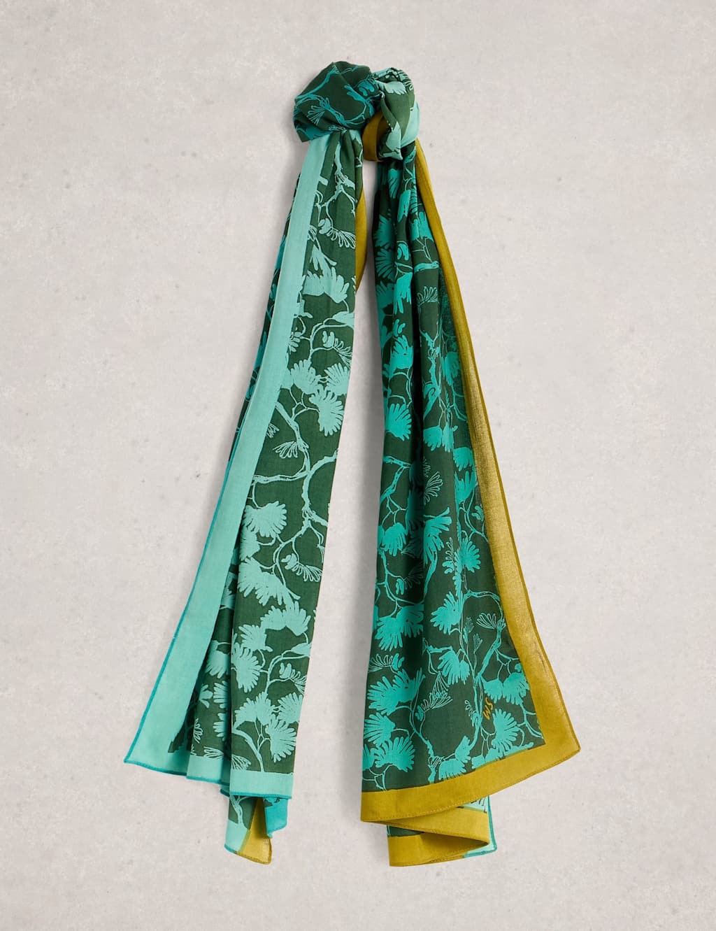 White Stuff Women's Heart Printed Scarf - Teal Mix, Purple Mix,Yellow Mix,Blue Mix,Navy Mix,Teal Mix