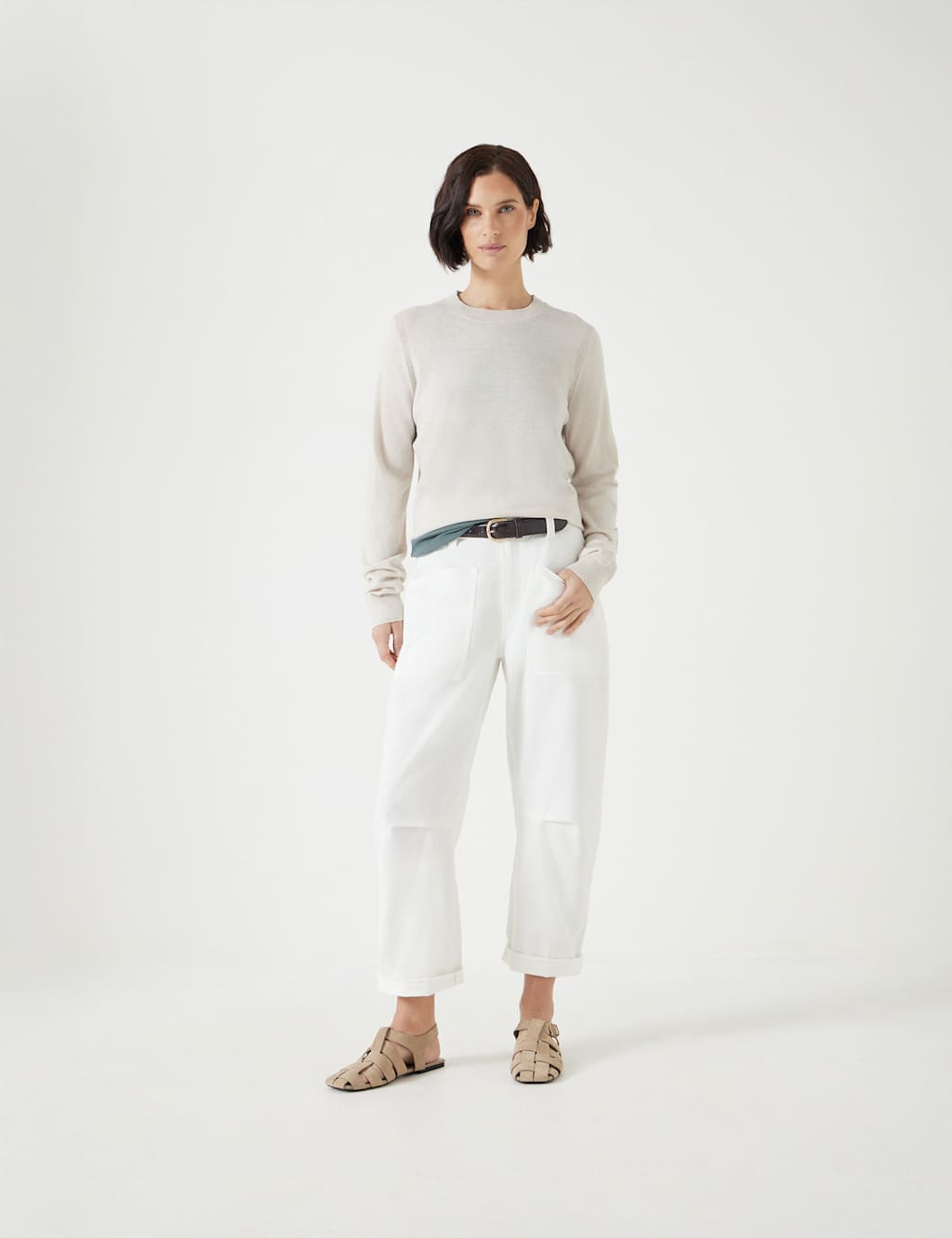 Cordi Cotton Rich Barrel Leg Trousers