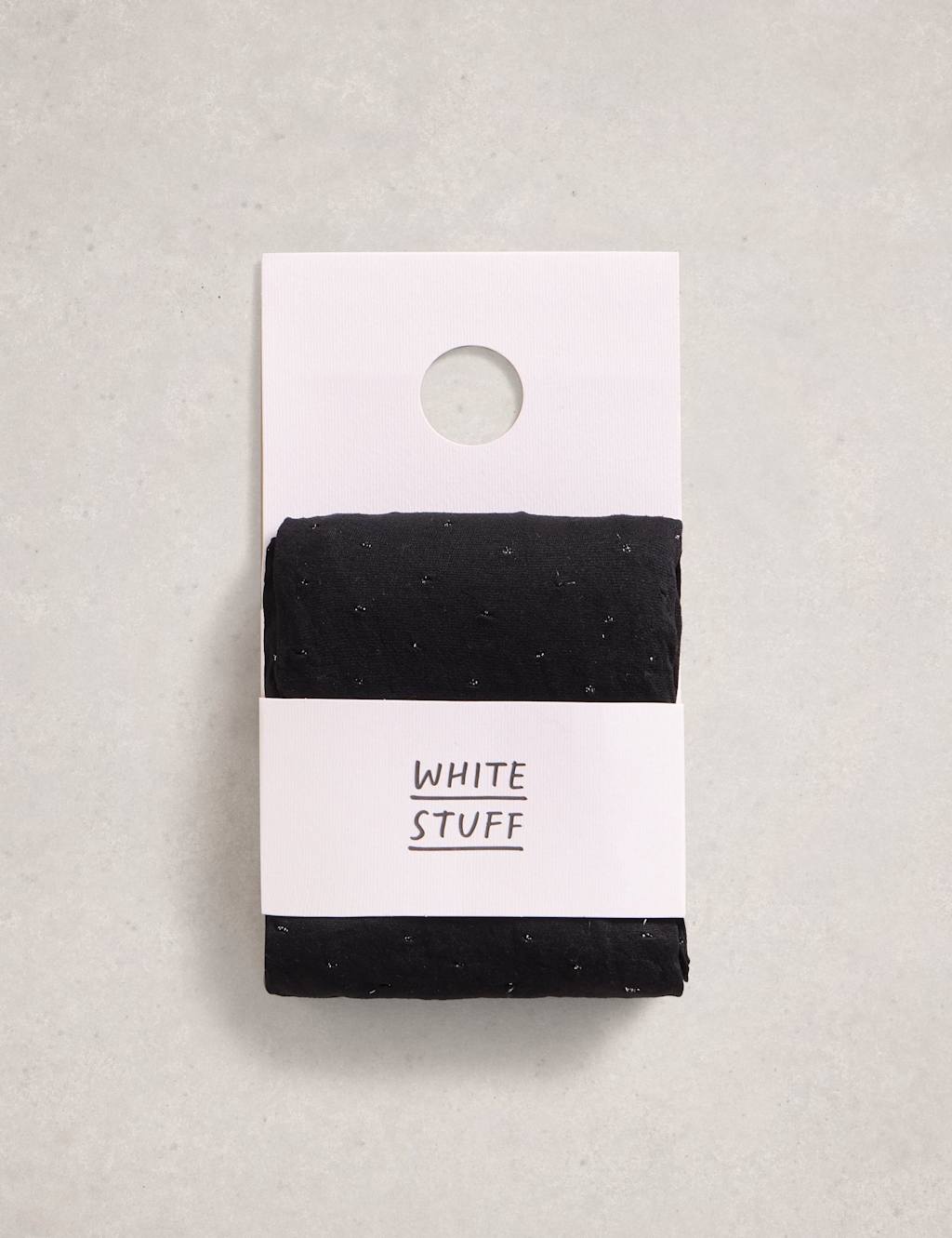White Stuff Sparkle Spot Opaque Matt Tights Black Mix